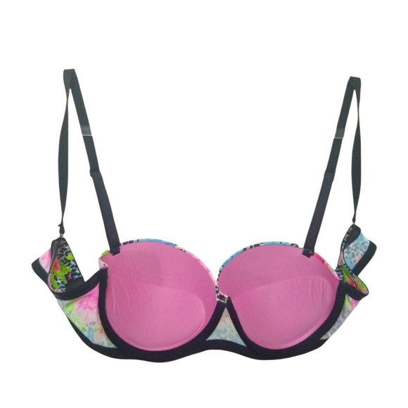 Victorias Secret Womens Colorful Everywhere Floral Pushup Underwire Bra Size 36B - Picture 8 of 11